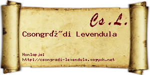Csongrádi Levendula névjegykártya